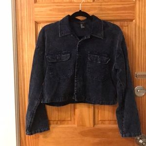 Forever 21 Cropped Cord Button Down Top